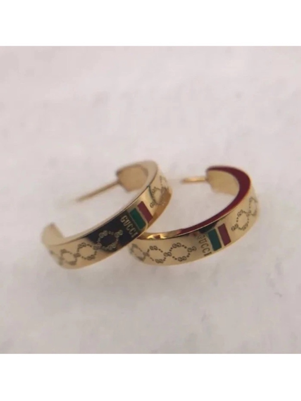 Fashion Jewelry 14K Gold Plated Luxury Hoop Earrings Enamel